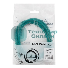 Патч-корд UTP Cablexpert cat.5e, 1.5м, литой, многожильный, зеленый