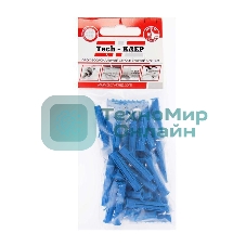 Дюбель распорный Чапай 6х35 шипы+усы полипропилен (уп. 50 шт) пакет Tech-Krep 112812