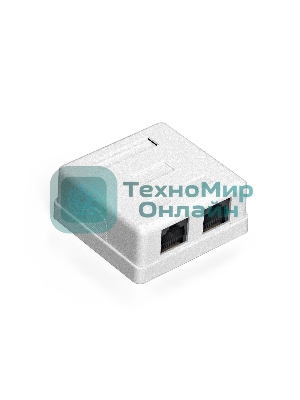 Розетка компьютерная двойная ExeGate SM2-RJ45-C6 RJ-45 кат.6 UTP Krone/110