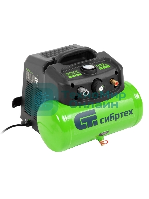 Компрессор воздушный безмаслянный Сибртех BL 1100/6 1100Вт, ресивер 6 л, 180 л/мин