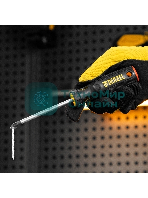 Отвертка Denzel PH2х100 мм, S2, 3к рукоятка