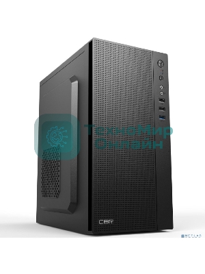 Компьютерный корпус mATX Minitower CBR MX12, без БП, 1*USB 3.0, 2*USB 2.0, HD Audio+Mic, черный PCC-MATX-MX12-WPSU