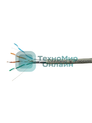Кабель SkyNet Light FTP indoor 4x2x0,46, медный, FLUKE TEST, кат.5e, однож., 100 м, box, серый