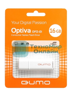 Флешка USB QUMO 16 Gb Optiva 01 белый QM16GUD-OP1-белый