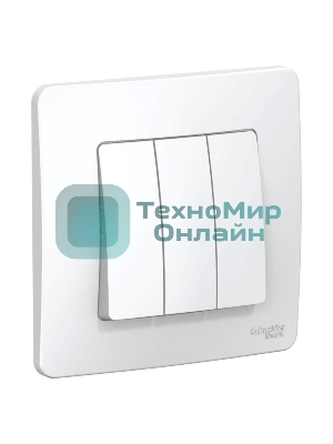 Выключатель 3-кл. СП Blanca (сх.1+1+1) 10А 250 В белый SchE BLNVS100501