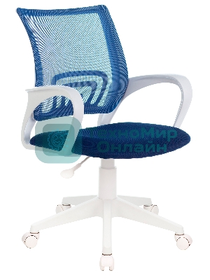 Кресло Бюрократ CH-W695NLT TW-05N TW-10N темно-синий, сетка/ткань, 120 кг, механизм качания