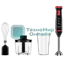 Блендер АКСИНЬЯ КС-307В черный с красным: 1000Вт, нож из нерж. стали,2 скорости,