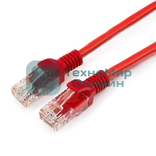 Патч-корд UTP Cablexpert cat.5e, 1.5м, литой, многожильный, красный