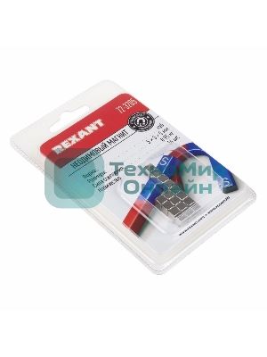 Неодимовый магнит куб Rexant 5х5х5мм сцепление 0,95 кг (упаковка 16 шт)