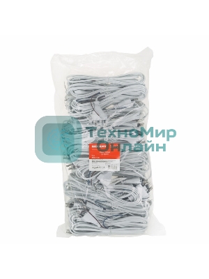 Шнур сетевой Rexant вилка плоская без розетки, кабель 2x0.5 мм², длина 1,8 м., белый