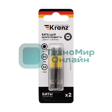 Бита шестигранная Kranz KR-92-0422-1 HEX4х50 мм для шуруповерта (уп.2шт)