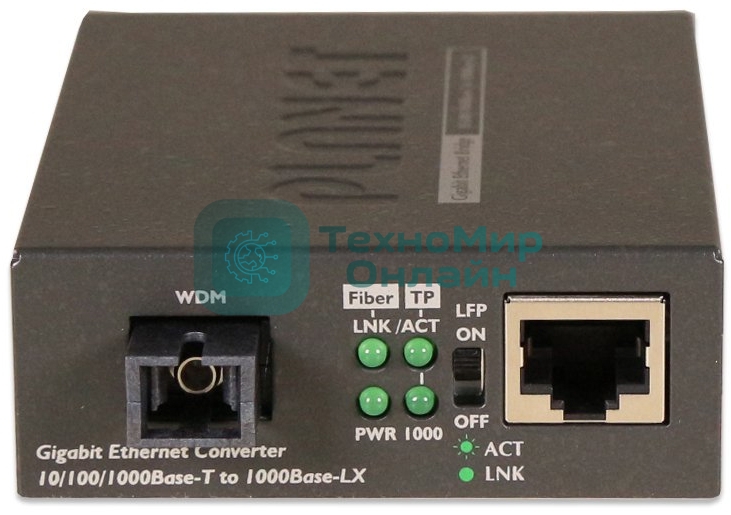 GT-806B60 Медиаконвертер 10/100/1000Base-T to WDM Bi-directional Fiber Converter - 1550nm - 60KM