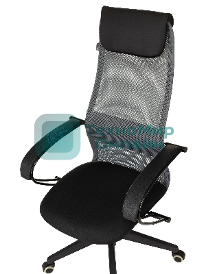 Кресло Бюрократ CH-607 TW-04 Neo Black темно-серый, сетка, подголовник