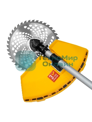 Триммер бензиновый Denzel DT-52E, 52 см3, неразъемная штанга, электростартер, состоит из 2 частей