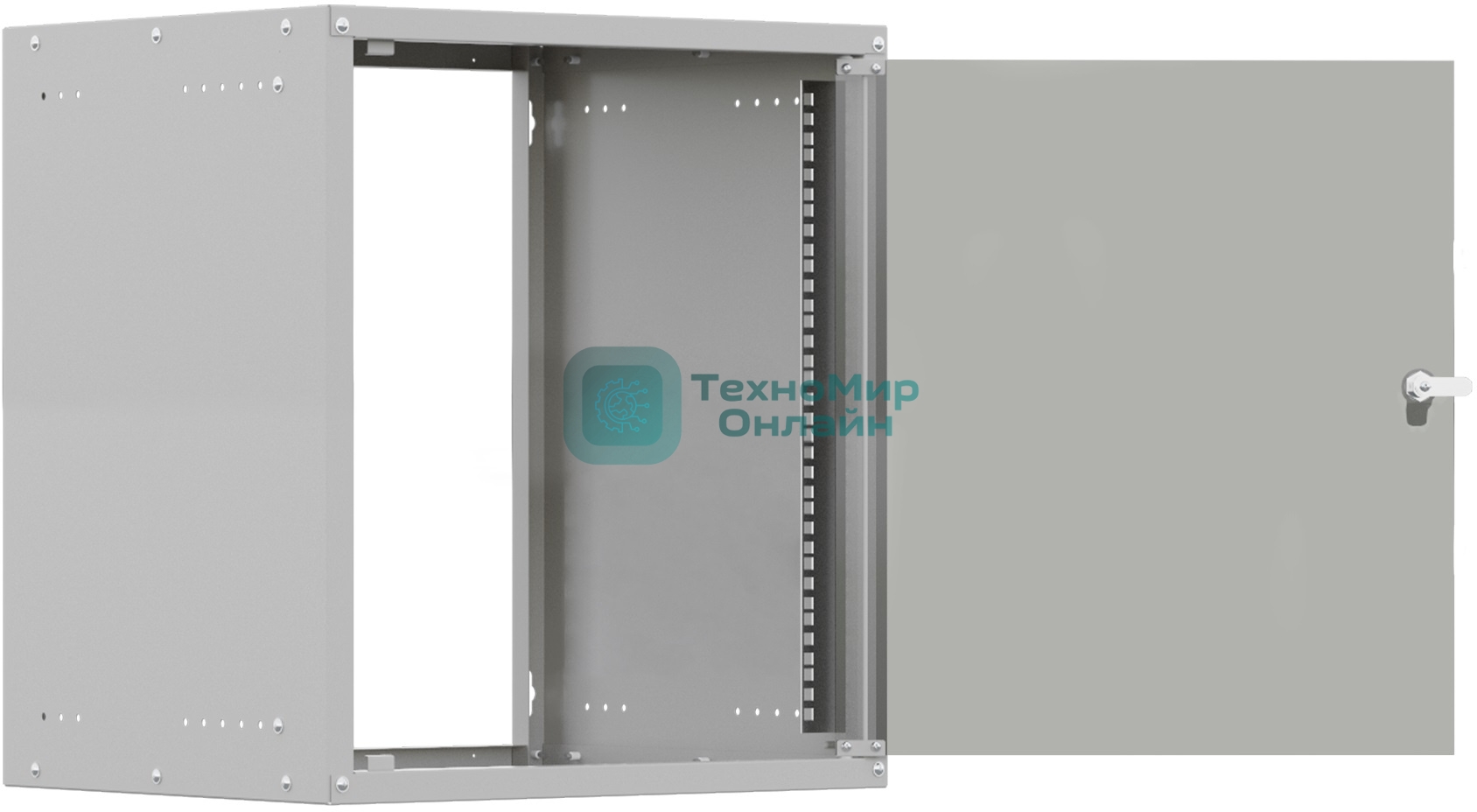 Шкаф коммутационный NTSS Lime (NTSS-WL12U5560GS) настенный 12U 550x600 мм пер. дв. стекл несъемн. бок. пан. 30 кг серый 110 град. IP20 сталь