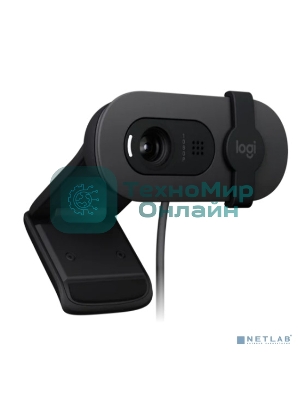 Веб-камера Logitech Brio 105 1920x1080, 30 кадр/с, USB Type-A, микрофон (шумоподавление), шторка приватности, автоосвещение, универсальное крепление