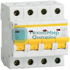 Выключатель автоматический модульный 4п C 16А 4.5кА ВА47-29 IEK MVA20-4-016-C
