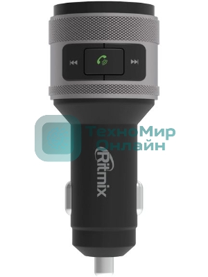 Автомобильный FM-модулятор Ritmix FMT-A707 черный MicroSD BT USB
