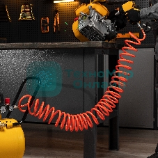 Шланг спиральный воздушный Stels 8х12 мм, 18 бар, с быстросъемными соединениями, 15 м