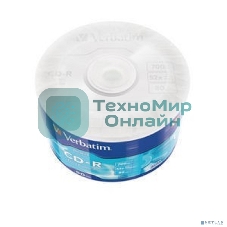 Диск CD-R Verbatim 700 Mb, 52x, Shrink (50), DataLife (50/600)