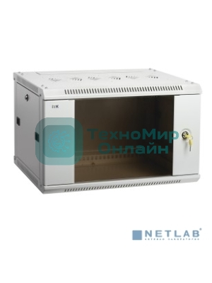 Шкаф ITK LINEA W 9U 600x450 мм дверь стекло, RAL7035