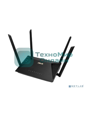 Роутер ASUS RT-AX53U 802.11b/g/n/ac/ax, до 574 + 1201 Mbps, 2,4 + 5 гГц, 4 антенны, USB