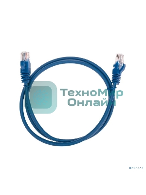 Патч-корд U/UTP Rexant cat.5e, RJ45-RJ45, 26AWG, ZH нг(А)-HF, синий, 1 м