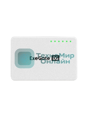 Коммутатор неуправляемый ExeGate EDES-1005C (5-портовый UTP 10/100Mbps, с функцией энергосбережения (Green Ethernet Technology), настольный)