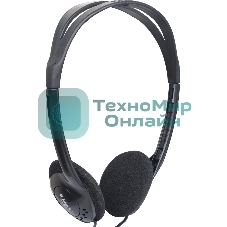 Наушники проводные Defender Aura 101 черный, накладные, 2 x Jack 3.5 мм