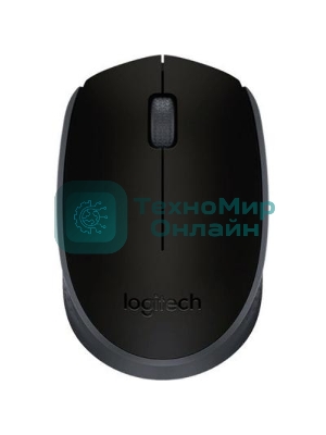 Мышь беспроводная Logitech M171 черный/серый, 1000 dpi, радиоканал, USB, кнопки - 3