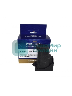 Картридж струйный ProfiLine PL-PG-512 для Canon Pixma iP2700 MP240/250/260/270/272/280/480/490/492/495/ MX320/330/340/350 Black водн