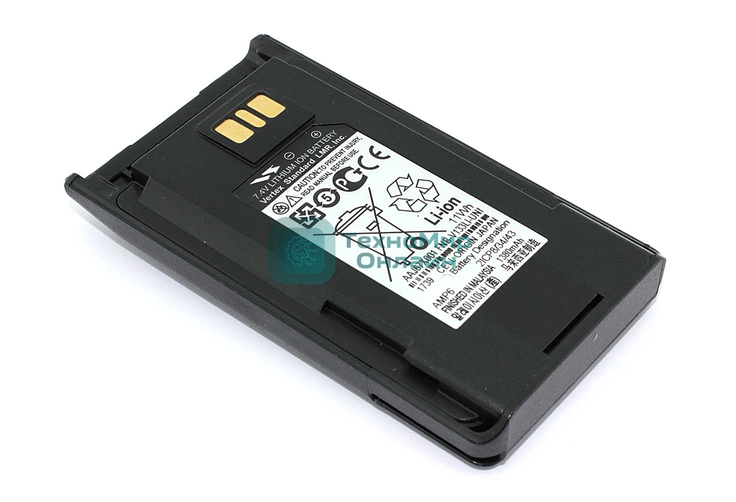 Аккумулятор для Vertex EVX-531, VX-261 ( FNB-V133Li-UNIi) 1380mAh, 7.4V Li-ion