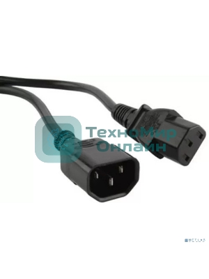 Кабель питания Filum ПВС-АП 3x1.0 С13 - C14, 220/250В, 10А, чёрный, 0.5м