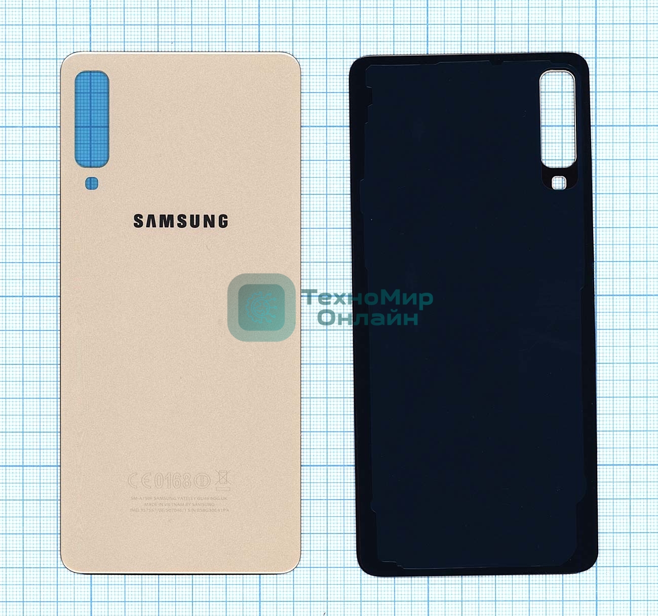Задняя крышка для Samsung Galaxy A7 (2018) SM-A750F золотой