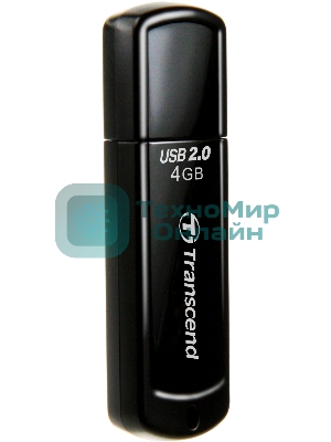Флешка USB Transcend JetFlash 350 (TS4GJF350), 4Gb, USB 2.0, R/W 12/5, черный