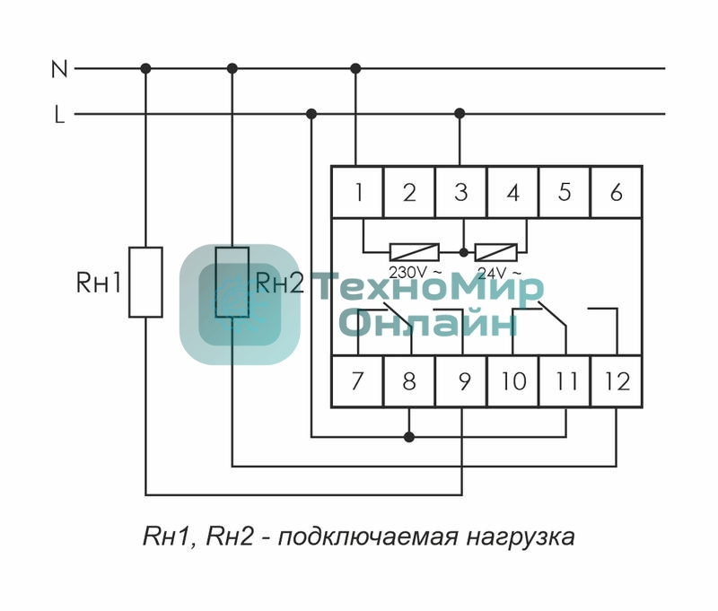 Реле времени PCU-510 (многофункц. 230В 2х8А 2перекл. IP20 монтаж на DIN-рейке) F&F EA02.001.009