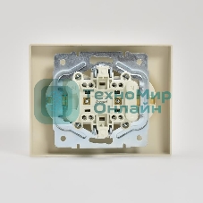 Розетка 2-м СП KARINA термопласт с заземл. крем. LEZARD 707-0300-127B