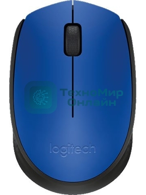 Мышь беспроводная Logitech M171 синий, 1000 dpi, радиоканал, USB, кнопки - 3