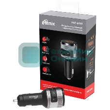 Автомобильный FM-модулятор Ritmix FMT-A707 черный MicroSD BT USB
