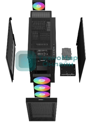Компьютерный корпус DeepCool CH560 черный (R-CH560-BKAPE4-G-1) (ATX, без БП, 2хUSB, с окном)