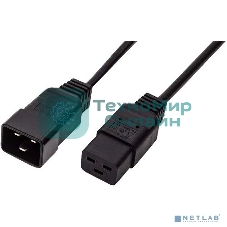 Кабель питания Filum С19-C20, 3х1.5мм, 220В, 16A, чёрный, 5м (FL-PC16-C19-C20-5M)