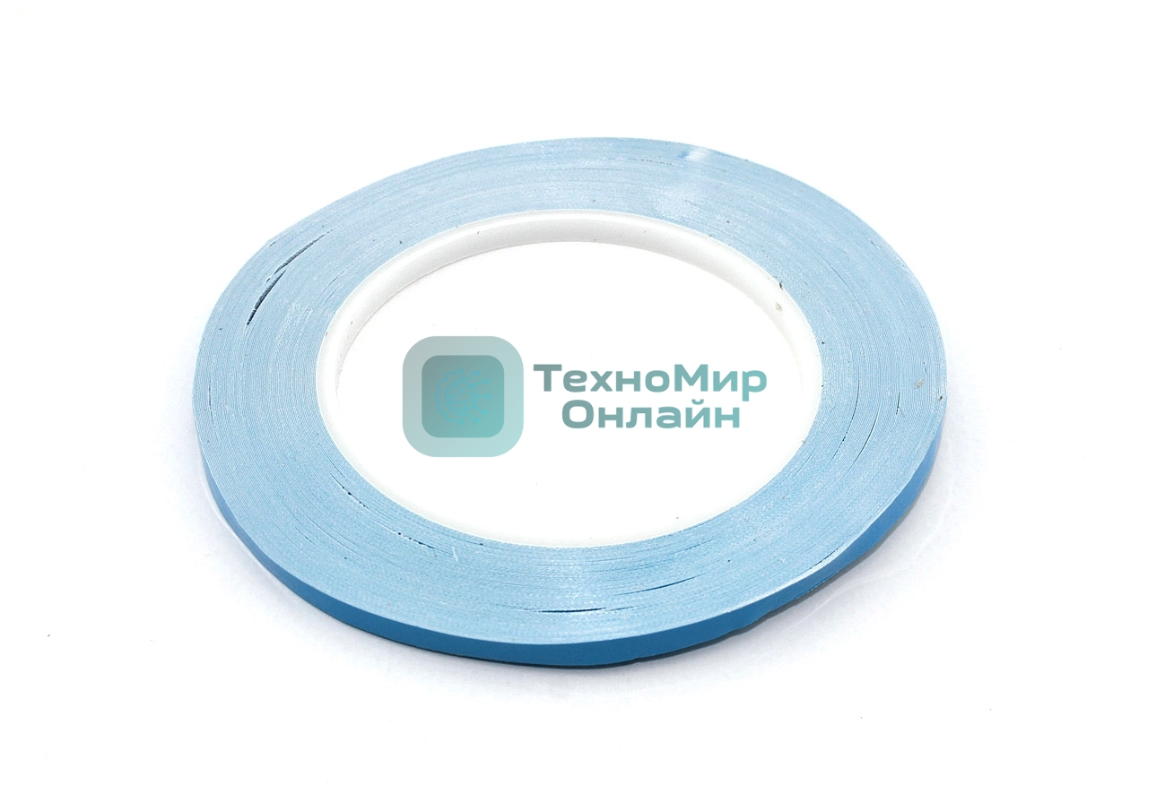 Термоскотч двусторонний 5 мм, 50 м синий