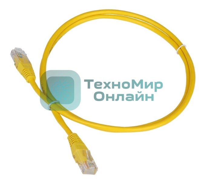 Патч-корд Lanmaster TWT UTP кат.5e, с заливными колпачками, 0.15 м, желтый